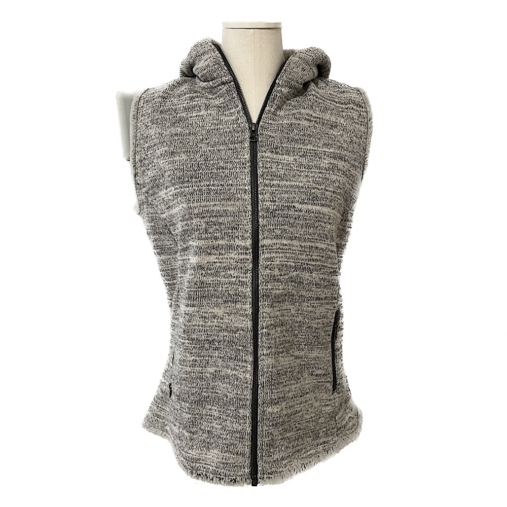 Kuhl Heathered Grey Alaska Hooded
Sherpa Lined Zip Up Vest Small Pockets
